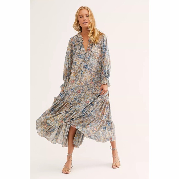 Free People Dresses & Skirts - NWT Free People Feeling Groovy Maxi Dress - Ivory Combo